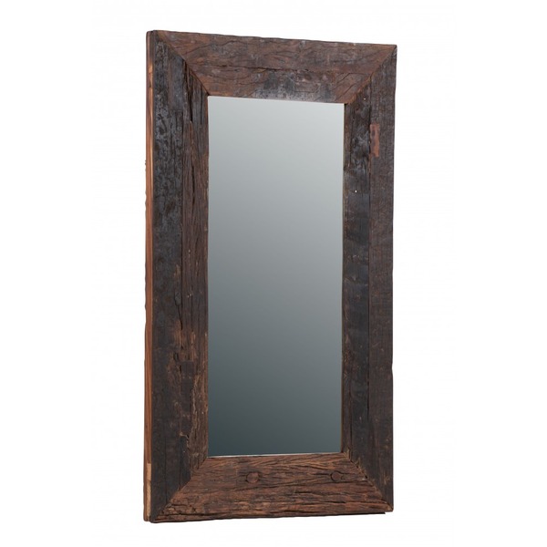 Spiegel 120 cm aus Altholz massiv, gewachst